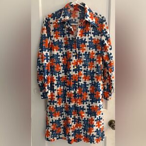 Colorful Puzzle Print Dress